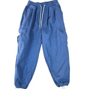 BDG Blue Heavyweight Cargo Jogger Pants Sz M 100% Cotton Utility Streetwear Y2K